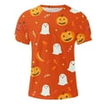 thumbnail image 4 of Handshe Men's Halloween Printed Round Neck Short Sleeve T-Shirt - Trendy Casual T-Shirt, 4 of 5