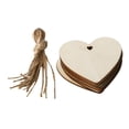 thumbnail image 1 of 2x10pcs árbol De Navidad Sin Artesanía De Madera Natural Ornamento Corazón 80x80mm SM SunniMix adornos artesanales de madera, 1 of 8