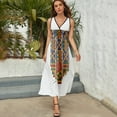 thumbnail image 3 of Kente Design African Print African Clothing Dress Fashion Boho Beach Long Dresses Female Party Printed Maxi Dress, 3 of 9