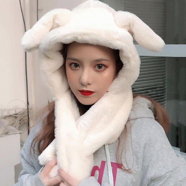 HOODIE HAT SET Amazon.com: HGps8w 3 in 1 Cute Winter Hoodie Hat Scarf  main image 3