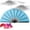 Light blue, variant on GlobaShun Line Dance Popping Fan, Boots on the Ground Hand Fan, Large Clacking Fans for Line Dancing, Foldable Handheld Line Dance Fans for Dance, Party