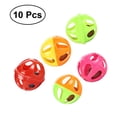 thumbnail image 1 of 10pcs Bell Toys for Cats Colorful Plastic Hollow Two-Tone Jingle Bell Pounce Chase Rattle Ball Toys (Random Color), 1 of 6