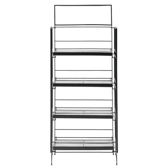 HUBERT Black Wire Folding Display Stand - 25" L x 11 1/2" D x 61" H