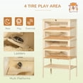 thumbnail image 4 of PawHut 47.25"H Fir Wood Hamster Cage Small Animals Play House, 4 of 10