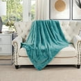 thumbnail image 7 of Home Soft Things Faux Fur Throw - Aqua - 50'' x 60'', 7 of 7