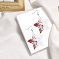 thumbnail image 4 of Leather Earrings Dangle For Women Blood Splatter Trendy Star Earrings Lightweight Fashion, 4 of 6