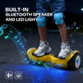 thumbnail image 2 of Mosta Hover Electric Scooter Board for Kids & Adults, 9 mph & 9 Miles All Terrain Self-Balance Scooter with Bluetooth and Led Lights,6.5 inch,165 lbs capacity,LED Light,Perfect Gift, 2 of 8