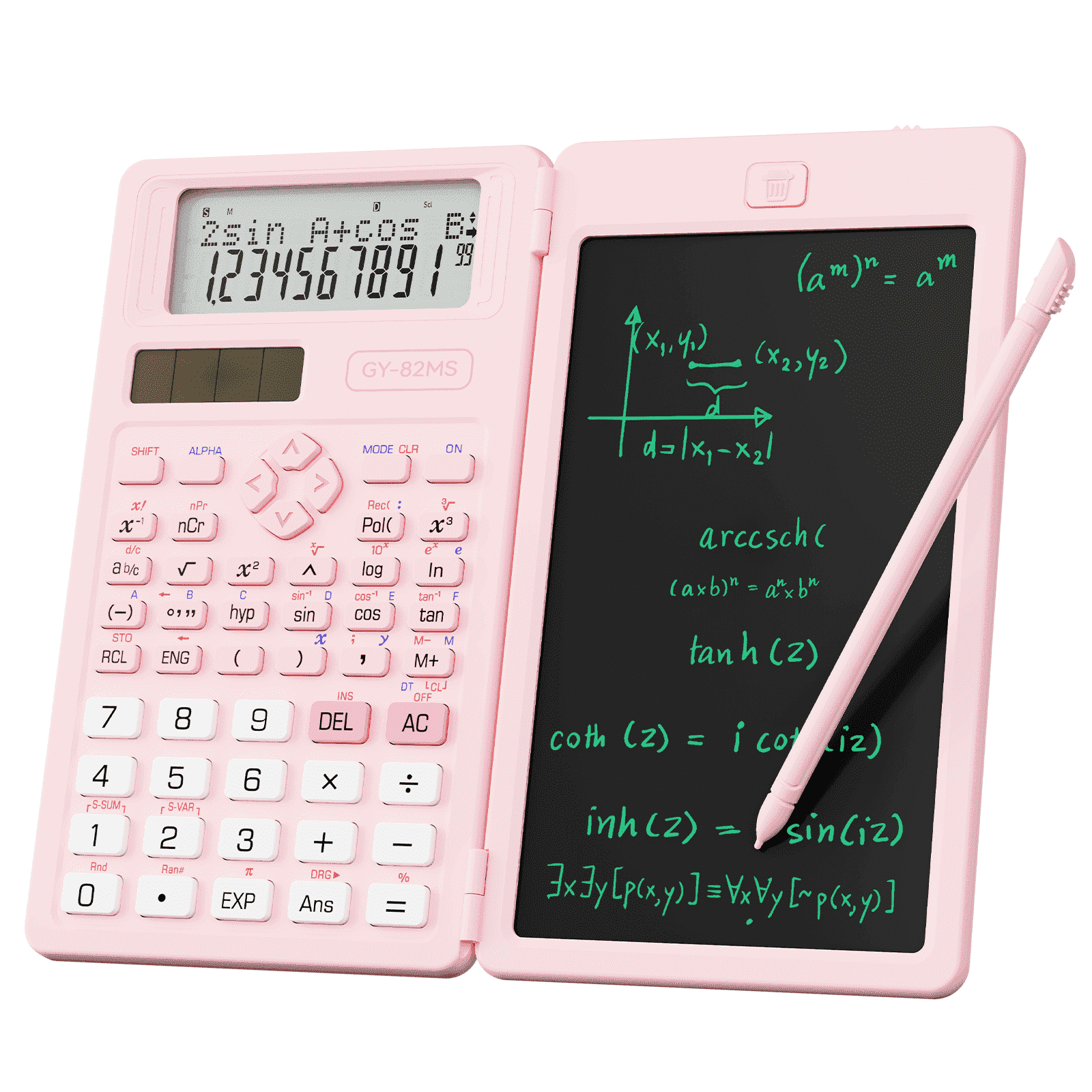 Newyes 82MS Scientific Calculator with Writing Tablet, Pink photo 1