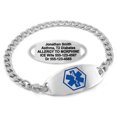 thumbnail image 1 of MedicEngraved Stainless Steel Custom Medical Alert Bracelet - 5mm Curb Link, 1 of 8