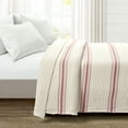 thumbnail image 3 of SunGrand Farmhouse Stripe Quilt - Yarn-Dyed Cotton Woven Coverlet, Kantha Stitch, Soft & Breathable - Bedspread for Bedroom Decor, 1 Piece, 3 of 13
