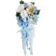 thumbnail image 3 of Ramo de novia, flores artificiales, estilo en forma de lágrima, ramo de boda para novia, ramo para decoración de fiesta, 3 of 9