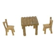 thumbnail image 1 of Figurine DIY Fée Jardin Ornement Maison de Poupée 23 Types 3pcs Chaise Table, 1 of 8