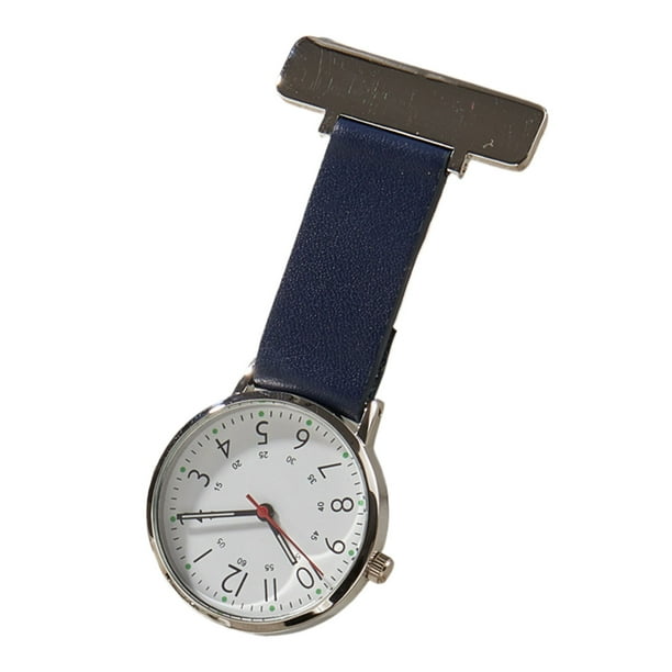 Transemion Vintage Nurse Pocket Watch Unique Gift Idea And Beautiful Women Watch Nursing Leather Blue