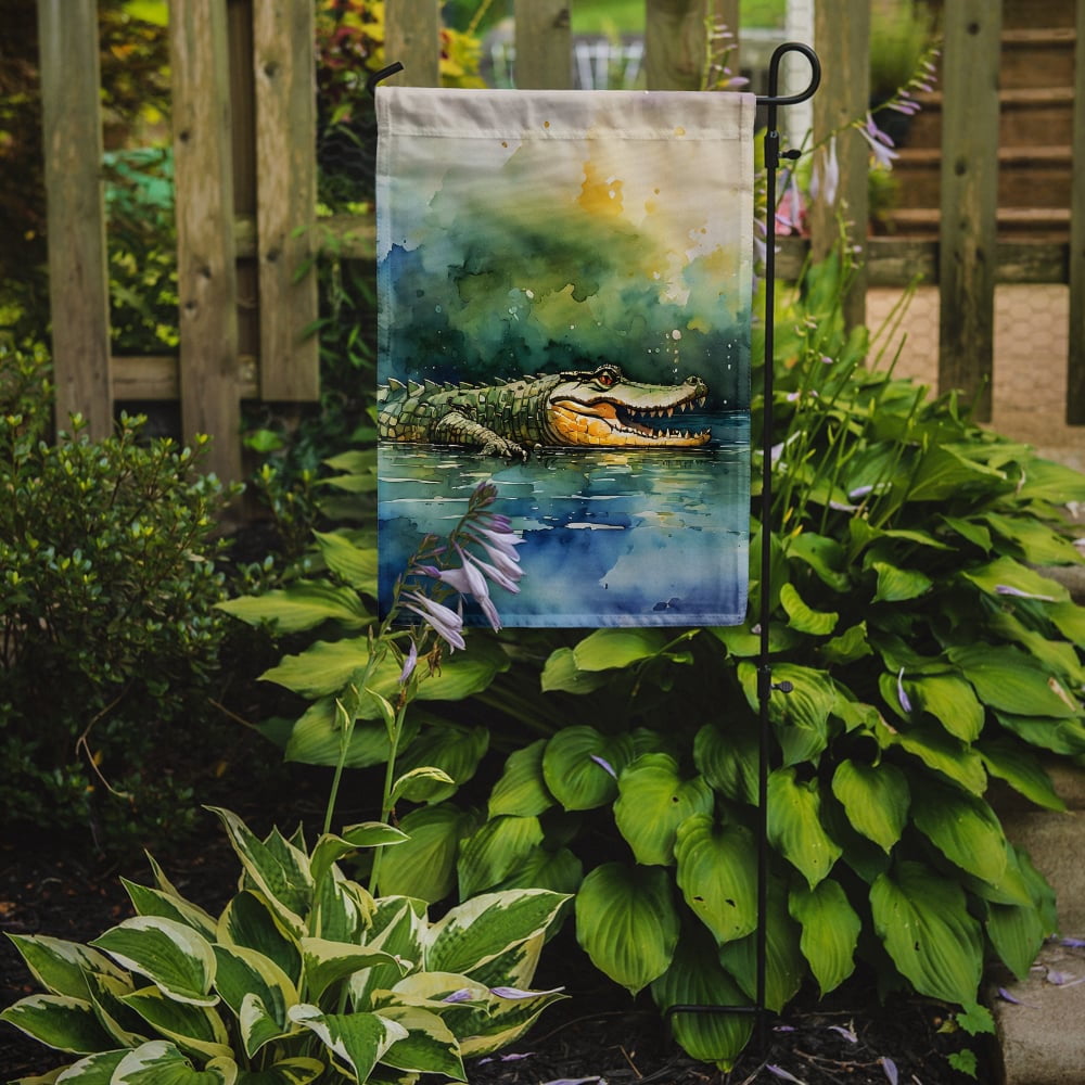 Crocodile Garden Flag 11.25 in x 15.5 in