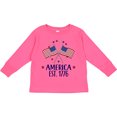 thumbnail image 3 of Inktastic America Est 1776 4th of July Boys or Girls Long Sleeve Toddler T-Shirt, 3 of 5