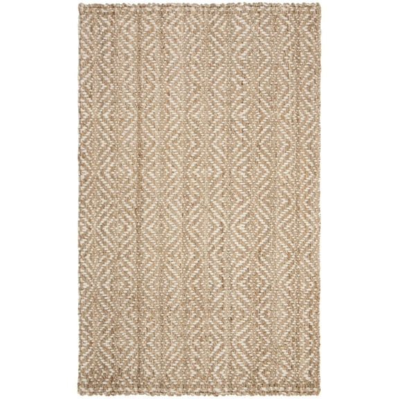 SAFAVIEH Natural Fiber Gervase Geometric Area Rug, Natural/Ivory, 4' x 6'