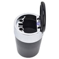 thumbnail image 2 of Cenicero para coche con doble orificio para humo y luz azul LED con tapa para exteriores, viajes, hogar y oficina Estilo 5, 2 of 10