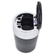 thumbnail image 2 of Sailing Cenicero de coche LED con luz azul y doble orificio para humo con tapa, perfecto para viajes al aire libre, hogar y oficina (estilo 5), 2 of 10