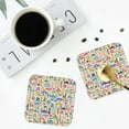 thumbnail image 5 of Disketp Famous Places Funny Coasters,4 Pcs Leather Coasters With Holder, Perfect Housewarming Hostess Gifts,Protect Furniture From Water Marks Scratch And Damage, 5 of 9
