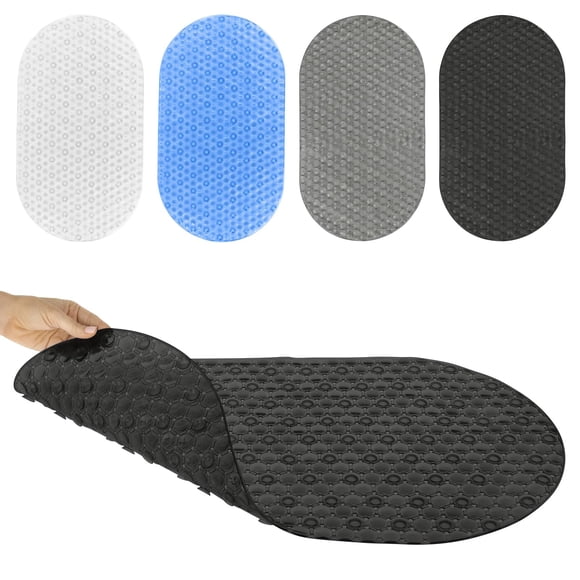 Vive Alfombrilla Ovalada Para Bañera - Almohadilla Antideslizante Para El Piso De La Ducha - Antideslizante Y Antideslizante Para Bañera Con Fuerte Agarre De Ventosa De Goma - Para Baño De Bebés, Anci