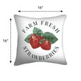 thumbnail image 6 of Mainstays 16" x 16" Strawberry Farm Decorative Outdoor Throw Pillow, Red/White, 6 of 7