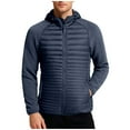 thumbnail image 3 of Sentmoon Men's Winter Jackets Mens Winter Coat Gift for Him Men's Thickened Solid Color Detachable Cap Zipper Cardigan Hooded Zipper Pocket Winter Warm Jacket Coat Long Sleeve Parkas, 3 of 8