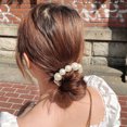 thumbnail image 2 of Faux Perles pour Cheveux, Attache Lisse en Résine Extensible, Corde pour Cheveux Blancs, Accessoires pour Cheveux, 2 of 7
