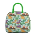 thumbnail image 2 of Womens LightBlue Cartoon Dinosaurs Volcanoes Pattern Lunch Box for Work,Insulated Lunch Bag for Women,Loncheras Para Mujer,Leakproof Adult Lunch Bag for Work,Beach,Travel,Picnic,Camping, 2 of 7