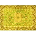thumbnail image 1 of Ahgly Company Machine Washable Indoor Rectangle Medallion Yellow Traditional Area Rugs, 2' x 4', 1 of 4