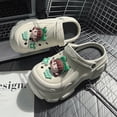 thumbnail image 3 of Zapatos con agujeros de dibujos animados para mujer, sandalias de playa informales de suela gruesa de EVA para verano, zapatos de jardín de tacón alto a la moda, zapatos con agujeros de 8 cm de grosor, 3 of 4