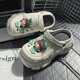 thumbnail image 4 of Zapatos con agujeros de dibujos animados para mujer, sandalias de playa informales de suela gruesa de EVA para verano, zapatos de jardín de tacón alto a la moda, zapatos con agujeros de 8 cm de grosor, 4 of 5