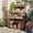 Brown, variant on Sailvan 66" Wood Potting Bench Table with Hutch,Outdoor Kitchen Island Garden Workstation with 6 Drawers,2 Cabinets & Side Hooks White