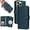 Blue, variant on Dteck Detachable 2 in 1 Wallet Case for iPhone 16 Pro,Magnetic Leather Card Slots Case Shockproof Rubber Mag-Safe Cover with Wrist Strap,Brown