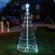 thumbnail image 2 of Christmas Tree LED Light String Waterfall Star Lights Outdoor Multicolor For Garden Yards Party Decoration US/AU/EU/UK Plug, 2 of 4