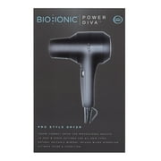 Bio Ionic PowerDiva Pro Speed Hair Dryer, Black, Volcanic MX Technology, 1800W Travel Blow Dryer