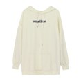 thumbnail image 6 of Fesfesfes Women Hooded Long Sleeve Ladies Letter Hooded Ladies Sweatshirt Tops Blouse Clearance Under $10, 6 of 7