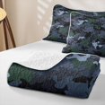 thumbnail image 4 of Manfei Minimalism Camouflage Twin Quilt Set, Countryside Camo Twin Coverlet Set, Slate Gray, 2-Piece, 1 Bedspread and 1 Pillowcase, 4 of 7