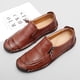 thumbnail image 1 of Zapatos de cuero para hombre, zapatos casuales de verano y otoño con cremallera lateral, zapatos de negocios transpirables para hombre Doug, 1 of 6