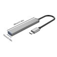 thumbnail image 2 of USB 3.0 HUB 5Gbps 4 puertos divisor multipuerto tipo C a USB 3.0 HUB OTG adaptador, 2 of 8