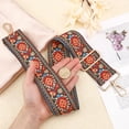 thumbnail image 3 of EthnicStyle Polyester Adjustable Bag Handle 29-52Inch Long 2Inch Wide Retro Floral Woven with Iron Swivel Clasps for Bag Straps Crossbody Purse Straps Replacement Accessories Brown, 3 of 7