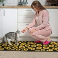 thumbnail image 6 of Sunflower Kitchen Rugs and Mats Set of 2, Black Sunflowers Non-Slip Backing Kitchen Rug, Kitchen Sets Low-Profile Washable Floor Mat for Home Kitchen Decor - 17x29 and 17x47 Inch, 6 of 6