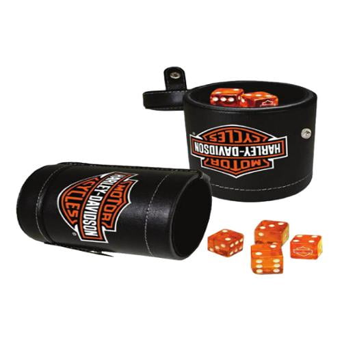 HarleyDavidson Bar & Shield Logo Dice Cup Game Set, Leatherette Cup