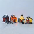 thumbnail image 3 of QualitChoice 10Pcs Xmas Miniature House Decorations Village Figurines Scene Landscape LED Multistyle Snow Houses Home Party Gift, 3 of 6