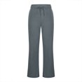 thumbnail image 6 of XIAfhje Linen Trousers Womens Summer Wide Leg Trousers Sale Cotton Linen Drawstring Elastic Waist Pockets Lightweight Loose Long Casual Lounge Trousers Pants Beach Holiday, 6 of 6