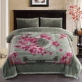 thumbnail image 1 of Thick Warm Winter Fleece Blanket For King Bed 2 Ply Reversible Soft Raschel Blanket,85"x93",10lb, 1 of 8