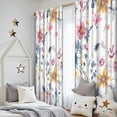 thumbnail image 5 of Blackout Kids Curtains,Pioneer Flower Floral Print Pattern Childrens Insulated Curtains Set Of 2,Bedroom Essentials,Toddler Room Decor 52"x84", 5 of 5