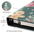 thumbnail image 3 of FORMRS 3 Ring Photo Album 4"x6" Self Adhesive Large Capacity PU Leather Cover, Red Christmas Gingerbread, 3 of 8