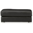 thumbnail image 3 of Signature Design by Ashley Contemporary Amiata Leather Ottoman, Onyx, 3 of 8