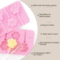 thumbnail image 5 of Auear Paquete De 2 Moldes De Silicona Para Piruletas Con Palos De 6 Capacidades Para Chocolate, Caramelo Duro, Molde Para Gatos, Perros, Mascotas, Estampado De Huellas, Helado, Fondant, Decoración Par, 5 of 5