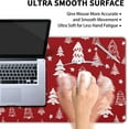 thumbnail image 5 of Red White Christmas Mouse Pad 35.4 X 15.7 Inch XXL Xmas Tree Holiday Extended Large Gaming Mousepad Keyboard Desk Mat Non-Slip Rubber Base Stitched Edges for Home Office, 5 of 6